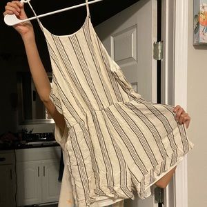 Cute cream and navy romper